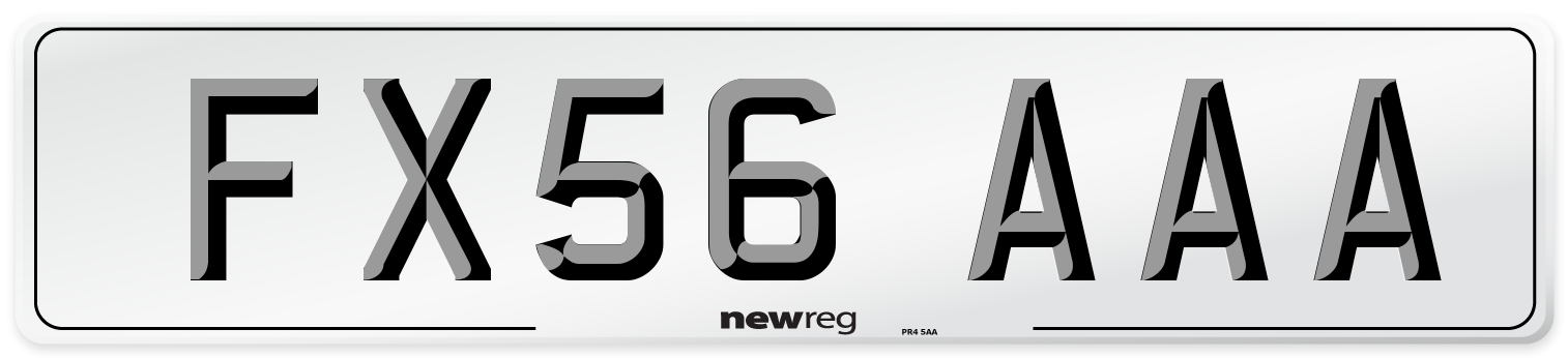 FX56 AAA Number Plate from New Reg